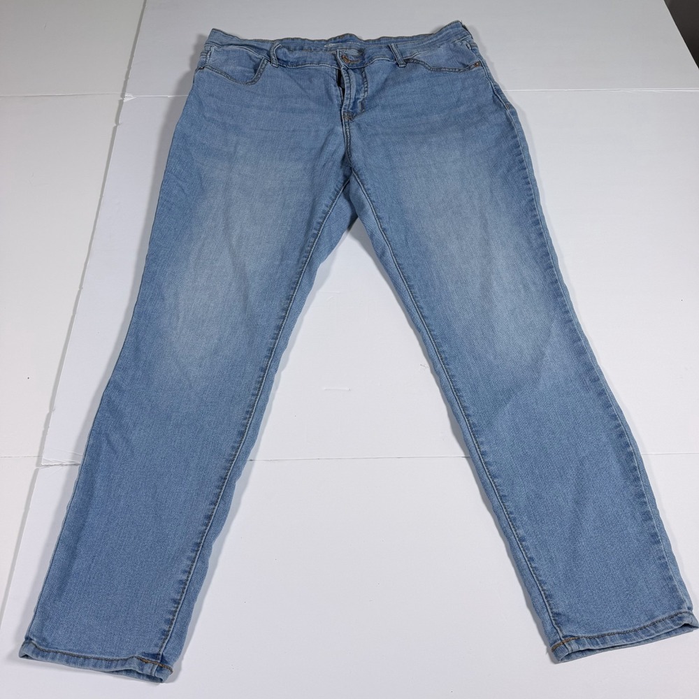 Old Navy Super Skinny Jeans Womens 14 Petite Blue Denim Faded Streetwear Grunge